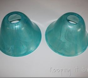 turquoise pendants light how to dye light shades, home improvement, how to, kitchen design, lighting, painting