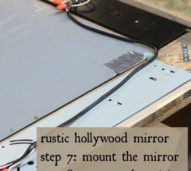 how to build a rustic hollywood mirror, diy, home decor, how to, wall decor, woodworking projects