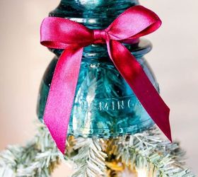 vintage insulator christmas tree topper, christmas decorations, crafts, home decor, repurposing upcycling, seasonal holiday decor