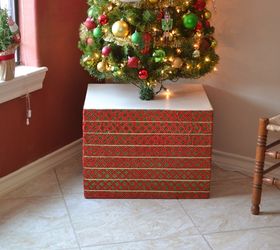 sturdy artificial christmas tree cover, christmas decorations, crafts, repurposing upcycling