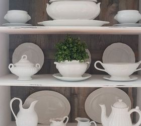 china cabinet makeover from traditional to farmhouse, kitchen cabinets, kitchen design, painted furniture