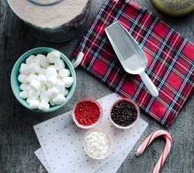 hot cocoa mix diy gift bag, crafts