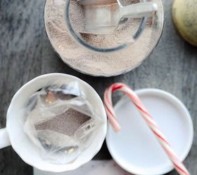 hot cocoa mix diy gift bag, crafts