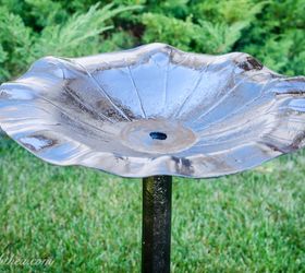 how an ugly broken bird bath became a beautiful new outdoor planter, container gardening, gardening, outdoor living, repurposing upcycling