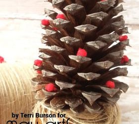 make a budget friendly rustic pine cone jingle bell, christmas decorations, crafts, seasonal holiday decor