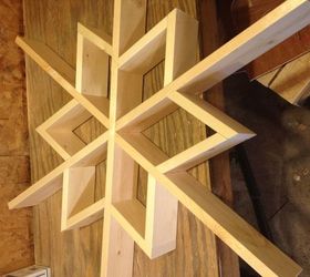 let it snow my diy wooden snowflake shelf, christmas decorations, diy, seasonal holiday decor, shelving ideas, woodworking projects