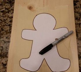 chunky wood gingerbread couple, christmas decorations, crafts, seasonal holiday decor