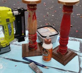 diy scrap wood candlesticks, diy, seasonal holiday decor, woodworking projects