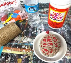 twinkling yarn ball wreath, christmas decorations, crafts, seasonal holiday decor, wreaths