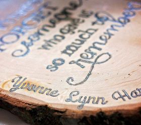diy woodburned tribute plaque for a loved one for beginners, crafts