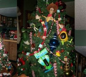 a few christmas trees over the years, christmas decorations, seasonal holiday decor