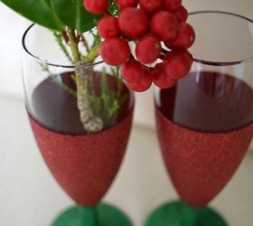 create beautiful sparkly festive glasses, christmas decorations, crafts, decoupage, how to, seasonal holiday decor