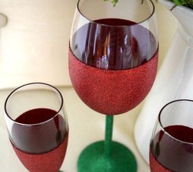 create beautiful sparkly festive glasses, christmas decorations, crafts, decoupage, how to, seasonal holiday decor