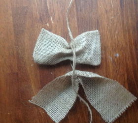 burlap bow garland somewhat cheater method, crafts