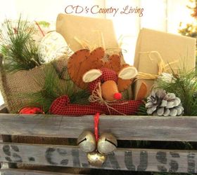a vintage holiday crate sleigh, christmas decorations, repurposing upcycling, seasonal holiday decor