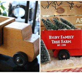 holiday crate x 10 vintage truck with christmas trees, crafts, repurposing upcycling, seasonal holiday decor