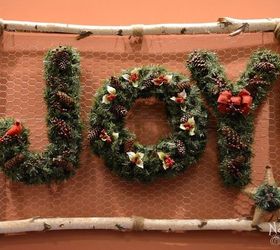 wrea thinking my j o y, christmas decorations, crafts, home decor, seasonal holiday decor