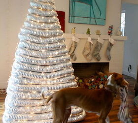 a contemporary industrial tree, christmas decorations, crafts, home decor, repurposing upcycling, seasonal holiday decor