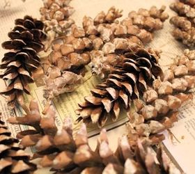 christmas star decorations using pine cones, christmas decorations, crafts, seasonal holiday decor