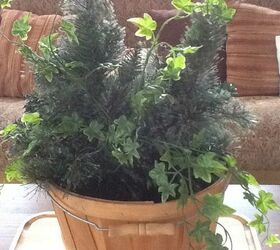 evergreen basket without the price tag, crafts, seasonal holiday decor