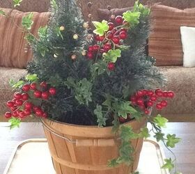 evergreen basket without the price tag, crafts, seasonal holiday decor
