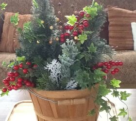evergreen basket without the price tag, crafts, seasonal holiday decor