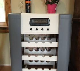 record radio cabinet made into, painted furniture, repurposing upcycling