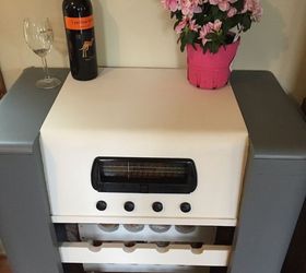 record radio cabinet made into, painted furniture, repurposing upcycling
