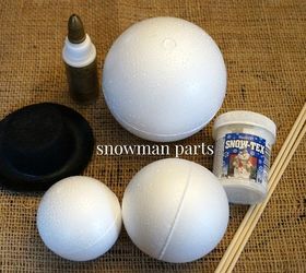 how to build a snowman, christmas decorations, crafts, how to, seasonal holiday decor