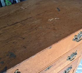 giving an old oak chest a new look, chalk paint, painted furniture