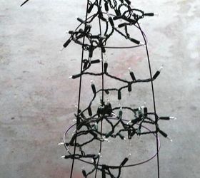 santa hat tomato cage, christmas decorations, crafts, repurposing upcycling, seasonal holiday decor