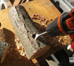 how to make a repurposed log reindeer, christmas decorations, crafts, how to, repurposing upcycling, seasonal holiday decor