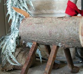 how to make a repurposed log reindeer, christmas decorations, crafts, how to, repurposing upcycling, seasonal holiday decor