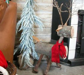 how to make a repurposed log reindeer, christmas decorations, crafts, how to, repurposing upcycling, seasonal holiday decor