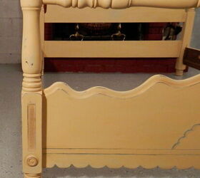 antique bed, painted furniture, repurposing upcycling