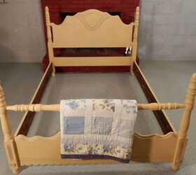 antique bed, painted furniture, repurposing upcycling