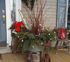 how i dressed up my front porch for christmas and the winter season, christmas decorations, porches, seasonal holiday decor, 2014