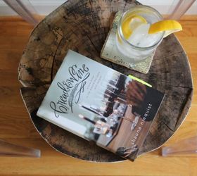 diy modern stump side table, painted furniture