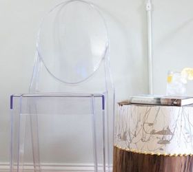 diy modern stump side table, painted furniture