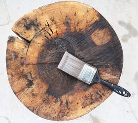 diy modern stump side table, painted furniture