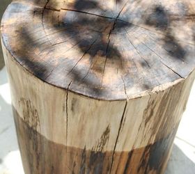 diy modern stump side table, painted furniture
