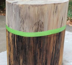 diy modern stump side table, painted furniture