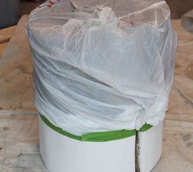 diy modern stump side table, painted furniture