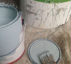 diy modern stump side table, painted furniture