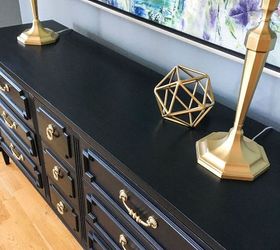 chic black painted dresser, painted furniture