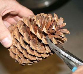 pinecone flower napkin rings, crafts, repurposing upcycling