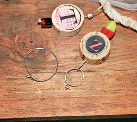 personalized cork glass tags, crafts, decoupage