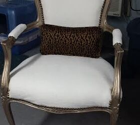 old chair new life, painted furniture, reupholster