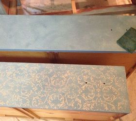 how to use wall spackling a stencil and paint for a glam look, how to, painted furniture, bottom drawer distressed