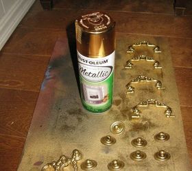 how to use wall spackling a stencil and paint for a glam look, how to, painted furniture